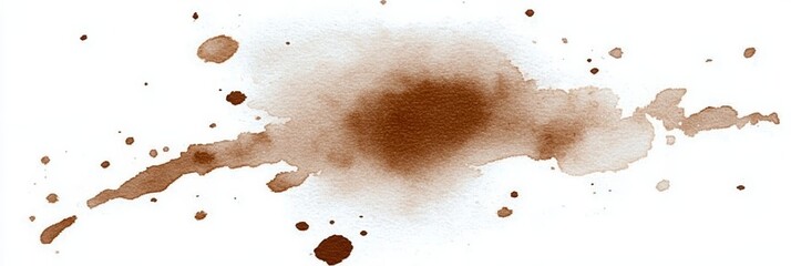 Isolated Brown Stain on White Background for Creative Design Projects and Artistic Textures