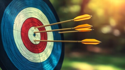A Perfectly Aimed Arrow Striking the Center of a Target, Symbolizing Success and Precision in Goals