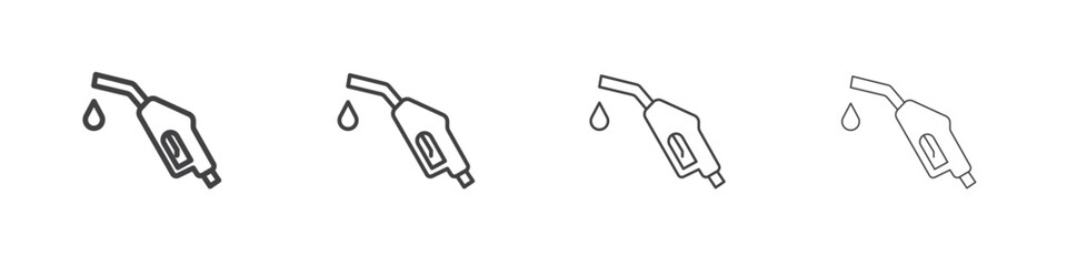 Fuel icon vector collection, illustration logo template in trendy thin line editable strokes style.