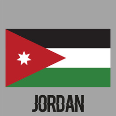 Round Jordan flag . Jordan circle flag . Jordan flag button . Vector illustration