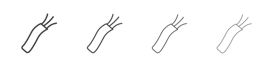 Electric cable icon vector collection, illustration logo template in trendy thin line editable strokes style.
