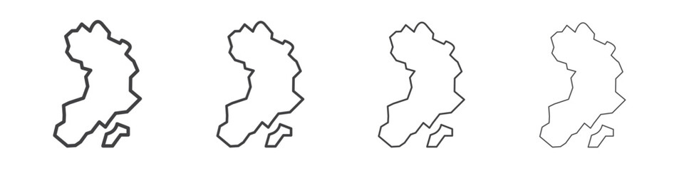 Earth africa icon vector collection, illustration logo template in trendy thin line editable strokes style.