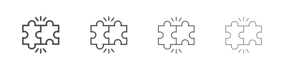 Compatibility icon vector collection, illustration logo template in trendy thin line editable strokes style.