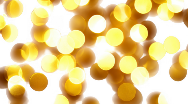 Golden bokeh lights against black