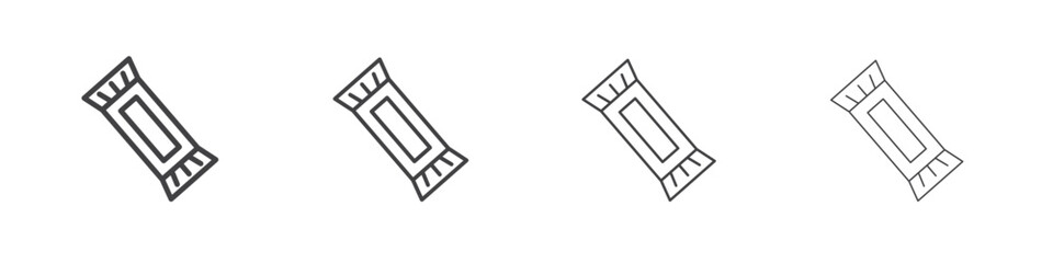 Candy-bar icon vector collection, illustration logo template in trendy thin line editable strokes style.