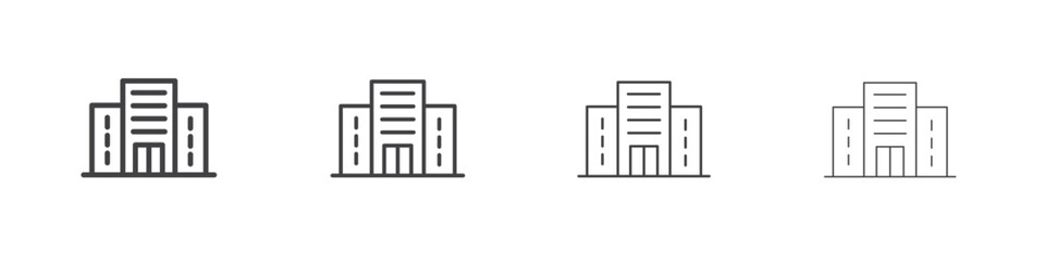 Build icon vector collection, illustration logo template in trendy thin line editable strokes style.