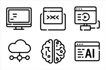A modern vector icon set for web, mobile, and business technology