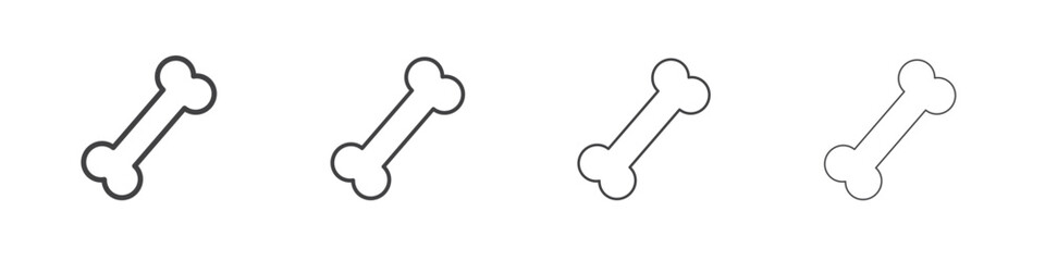 Bone icon vector collection, illustration logo template in trendy thin line editable strokes style.