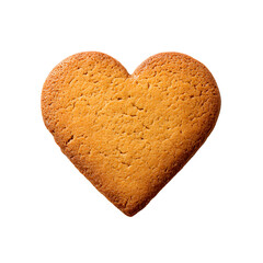 Fototapeta premium Heart shaped cookie on black background sweet treat baked good