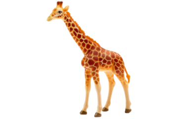 Giraffe figure displayed on a white background, showcasing detailed textures and markings typical of the animal