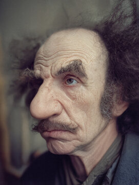 Portrait of an Eccentric Older Man with Unibrow