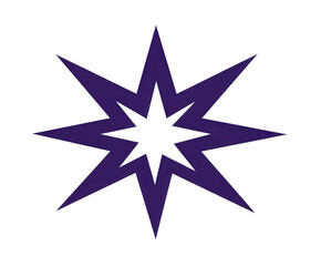Purple starburst design