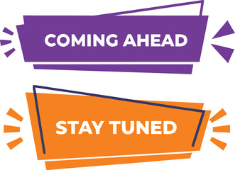 Dynamic purple and orange banners announcing upcoming events and promotions