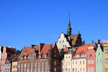 Obraz premium Gdansk Old Town skyline in Poland