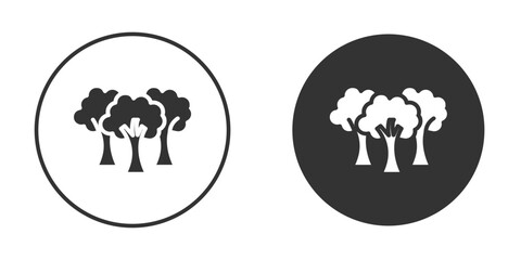 Trees icon in glyph style for web Design. UI UX icons