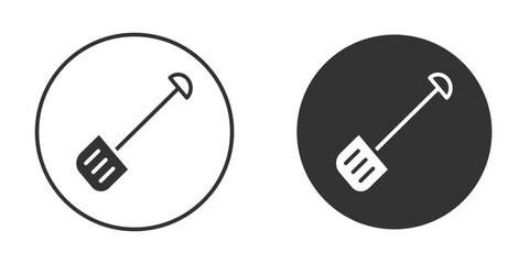Snow shovel icon in glyph style for web Design. UI UX icons