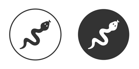 Snake icon in glyph style for web Design. UI UX icons