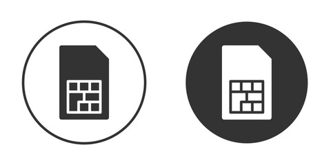 Sim card icon in glyph style for web Design. UI UX icons