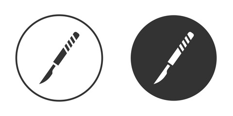 Scalpel icon in glyph style for web Design. UI UX icons