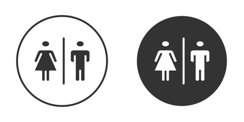 Restroom icon in glyph style for web Design. UI UX icons