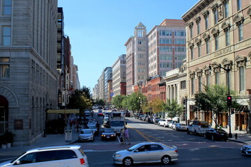 Straße in downtown Washington DC