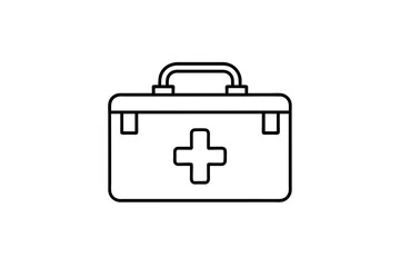 first aid kit icon with centered cross