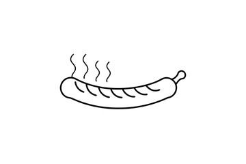 sizzling sausage link icon food meat breakfast