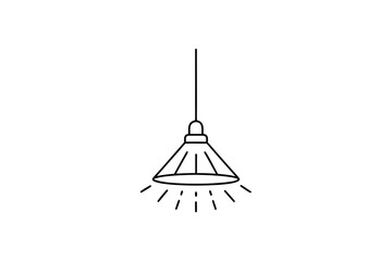 ceiling light icon single hanging bulb interior fixture