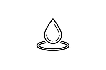 Fototapeta premium water droplet bounce icon splash fluid motion outline
