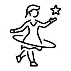 A linear style icon representing magical fantasy
