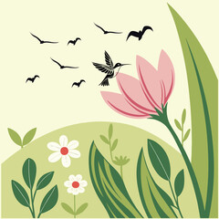 floral background with flowers