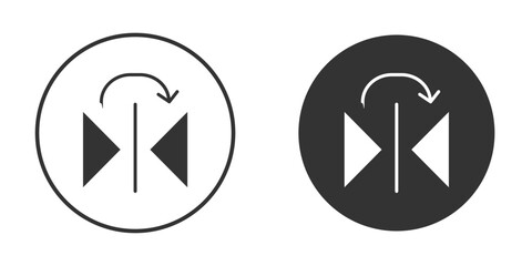 Flip horizontal icon in glyph style for web Design. UI UX icons