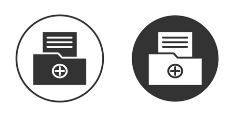 File medical icon in glyph style for web Design. UI UX icons