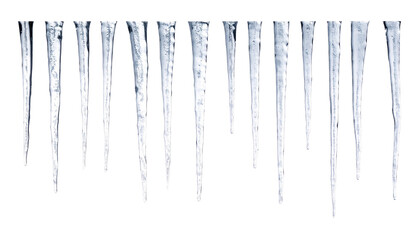 icicles on a transparent background