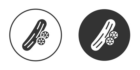 Cucumber icon in glyph style for web Design. UI UX icons