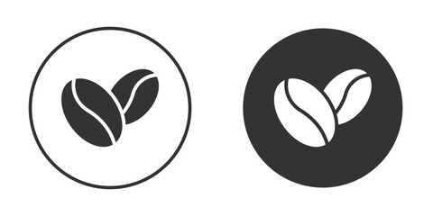 Coffee beans icon in glyph style for web Design. UI UX icons