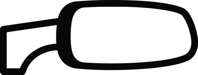Automobile Side Mirror: A modern side mirror, meticulously designed for optimal visibility and safety in automotive applications, showcasing its sleek silhouette and functional form.