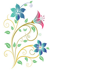 floral design elements and background