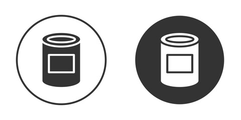 Can food icon in glyph style for web Design. UI UX icons