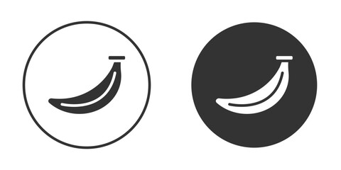 Banana icon in glyph style for web Design. UI UX icons