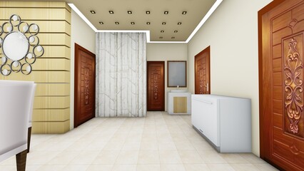 Modern Interior Hallway and Entryway