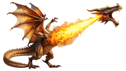 dragon with fire