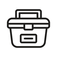 Chiller Box Vector outline icon. Eps 10 file