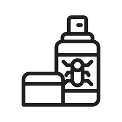 Insect Spray Vector outline icon. Eps 10 file