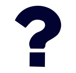 blue question mark on white background