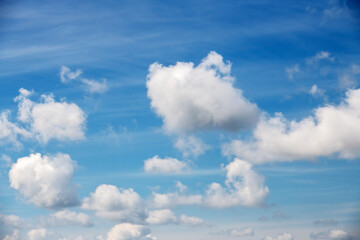 Blue sky with white clouds