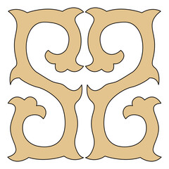 Ornate decorative pattern of intertwining scrolls creates an elegant symmetrical design.