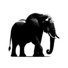 Minimalist Elephant Vector Art – Simple Wildlife Animal Illustration