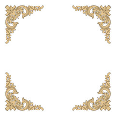 Ornate classic scrollwork corner elements are perfect for elegant frame designs.