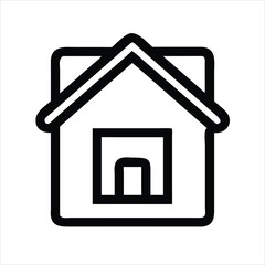 Home Button Icon Vector - Website and App Navigation Symbol EPS 10